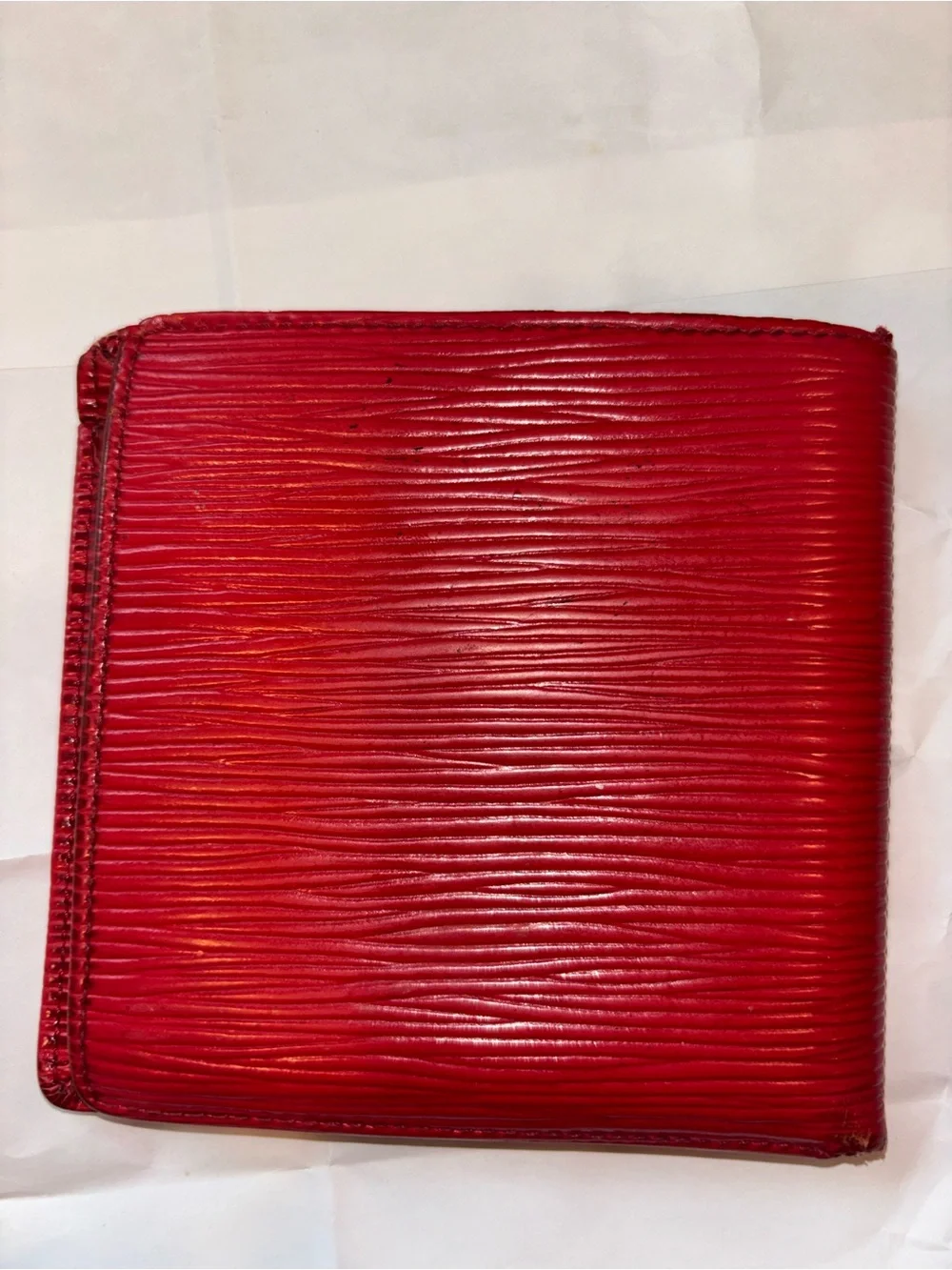 Louis Vuitton Red Epi Leather Zip Wallet